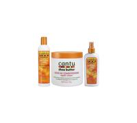 Shea Butter Moisturizing Curl Activator Cream, Leave-In Conditioning Repair Cream & Coil Calm Detangler (Set of 3)
