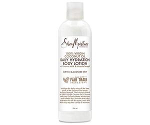 Shea Moisture 100% Virgin Coconut Oil Daily Hydration Body Lotion, with Coconut Milk and Acacia Senegal, to Soften and Restore 384 ml