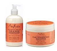 Shea Moisture Coconut and Hibiscus Combination Pack - 13 oz. Curl & Shine Conditioner & 12 oz. Curl Enhancing Smoothie