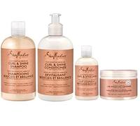 Shea Moisture Coconut and Hibiscus Curl & Shine Set of 4 - Shampoo, Conditioner, Milk, Smoothie