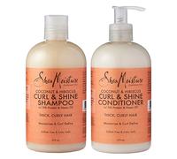Shea Moisture Coconut and Hibiscus Curl & Shine Shampoo and Conditione