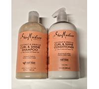 Shea Moisture Coconut & Hibiscus Curl & Shine Shampoo and Conditioner Set 13 oz.