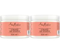 Shea Moisture Coconut & Hibiscus Curling Gel Soufflé no silicones or sulphates for thick, curly hair 326 ml (Pack of 2)