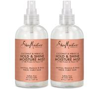 Shea Moisture Coconut Hibiscus Hold & Shine Daily Moisture Mist w/Silk protein & Neem Oil 8 oz Thick Curly Hair Sulfate Free & Color Safe Pack of