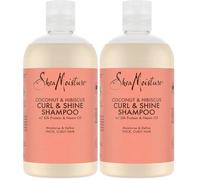 Shea Moisture Coconut & Hibiscus sulphate free shampoo Curl & Shine Shampoo for thick, curly hair, 384ml (Pack of 2)