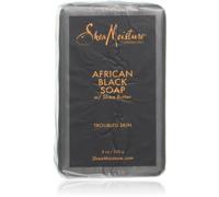 Shea moisture Organic African Black Soap Bar with Shea Butter, 8oz (2 Pack)