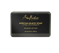 Shea moisture Organic African Black Soap Bar with Shea Butter,8oz (Pack of 1)