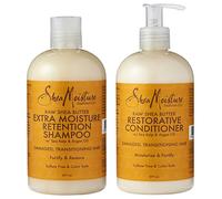 Shea Moisture Shea Butter Moisture Shampoo 379ml and Restorative Conditioner 379ml Duo - 379 ml