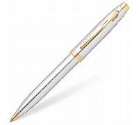 Sheaffer 100 Bright Chrome with Gold Trim Ballpoint Pen - BRIGHT CHROME