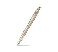 Sheaffer 100 Emily in Paris 9377 Collection, Champagne Gold Pen with PVD Gold Trims, Bow-Shaped Clip. (Fountain, Medium)