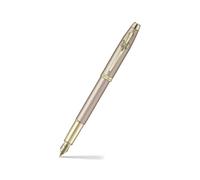 Sheaffer 100 Emily in Paris 9377 Collection, Champagne Gold Pen with PVD Gold Trims, Bow-Shaped Clip. (Fountain, Fine)