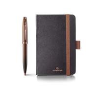 Sheaffer 100 Gift Set 9374 Coffee Edition Ballpoint Pen with Regal Brown PVD Trims and Small Notebook - Matt Brown