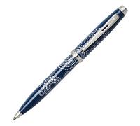 Sheaffer 100 Patterned Design Ballpoint Pen - Glossy Blue