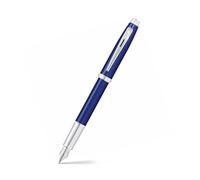 Sheaffer 100 - Refillable fountain pen, medium nib, glossy blue lacquer finish, chrome plated trim,3 Piece Set