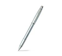 Sheaffer 100 - refillable rollerball pen, brushed chrome, plated nickel trim
