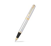 Sheaffer 300 - Refillable fountain pen, medium nib, chrome finish, gold-tone trim