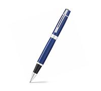 Sheaffer Rollerball Pen 300 – Refillable, Glossy Blue Lacquer, Polished Chrome Plate Trim