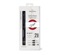 Sheaffer Calligraphy Matte Black Fountain pen with Black cap and Matte Black Trim in Hangsell | Broad Nib | Premium Fountain Pen