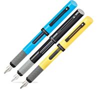 Sheaffer Calligraphy Maxi Kit black, yellow, blue - 3x refillable fountain pens, 3x nibs, 20x assorted inks