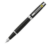 Sheaffer Ferrari Scuderia 300 Series Fountain Pen | Gloss Black Chequered Body Frame, Stainless Steel Fine Point Nib, Ferrari Horse on Clip | Presented in Luxury Gift Box + 2 Ink Cartridges