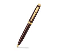 Sheaffer Gift 100 9370 Ballpoint Pen Glossy Coffee Brown with PVD Gold Tone Trim | Coffee Brown Ball Pen | Premium Pen Gift Set