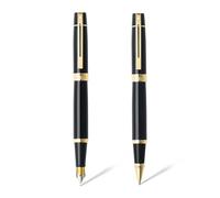 Sheaffer Gift Pack | Set of Fountain Pen + Rollerball Pen | 300 E9325 Glossy Black with Gold Tone Trim