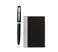 Sheaffer Gift Set 100 Ballpoint Pen with Business Card Holder Matte Black with Chrome Trims | Premium Pen Gift Set