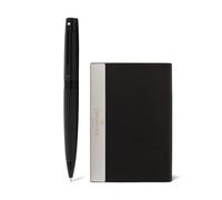 Sheaffer Gift Set 300 Ballpoint Pen With Business Card Holder Matte Black With Black Trims