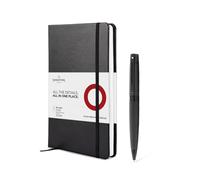 Sheaffer Gift Set 300 | G9343 Matte Black with Polished Black Trim Ballpoint Pen with Medium Notebook | Premium Gift Set