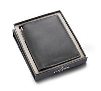 Sheaffer Gift Set G323 | Sentinel Brushed Chrome Ballpoint Pen with Leather Passport Holder | Premium Gift Set