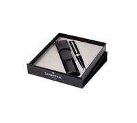 Sheaffer Gift Set | Glossy Black 300 9312 Ballpoint Pen With Chrome Trim And Pen Pouch | Premium Gift Set