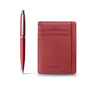 Sheaffer Gift Set VFM 9403 Excessive Red Ballpoint Pen with Scarlet Blaze Credit Card Holder | Premium Gift Sets
