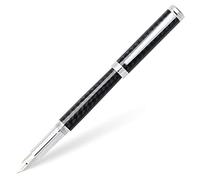 Sheaffer Intensity - Refillable fountain pen, fine nib, carbon fibre finish, chrome trim