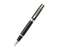 Sheaffer 300 E9325 Flexible Medium Nib Fountain Pen - Glossy Black with Gold Tone Trims, Black