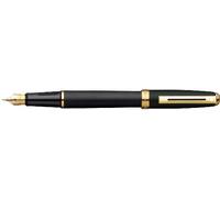 Sheaffer Prelude Fountain Pen in Black Matte with 22ct Gold Plate Trim with Fine Nib