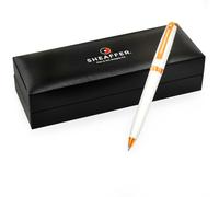 NEW BOXED SHEAFFER PRELUDE BLACK BALLPOINT BALL PEN WHITE ROSE GOLD PERFECT GIFT