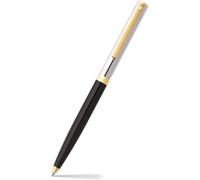 Sheaffer Sagaris Chrome Cap/Gold Tone Trim Ballpoint Pen - Black Barrel