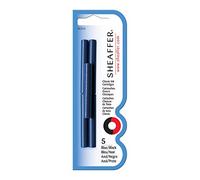 Sheaffer Skrip - Classic Fountain Pen Ink Cartridge, Pack of 5, Blue/Black,96310
