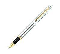 Sheaffer VFM Chrome Rollerball Pen with Polished Gold-Tone Trim