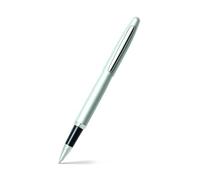Sheaffer VFM E1940051 Refillable Lacquer Rollerball Pen with Chrome Trim, Medium Point, includes Premium Gift Box and Black Cartridge, 1 Pack, Strobe Silver