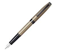 Sheaffer VFM - Refillable fountain pen with medium grade stainless steel nib, polished chrome with gold-tone trim