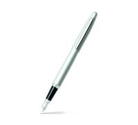 Sheaffer VFM Strobe Nickel Plated Trim Fountain Pen - Silver