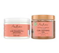 SheaMoisture Coconut Hibiscus Curl Enhancing Smoothie and Styling Gel Duo: Frizz Control, Curl Definition, Added Shine, for Wavy, Curly and Coily Hair, Sulphate-Free Formula - 2-Pack (326 ml + 431 ml)