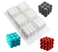 SHEANAON Reusable Magic Cubes Non-Stick Mould for Muffins Cake Chocolate Mousse Dessert - Baking Mould for Birthday, Party, Cake Decoration Kitchen Tools Gift
