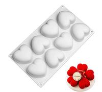 SHEANAON Silicone Cake Mold, Heart Shaped Silicone Baking Bakeware Pan for Party, Jelly, Dessert, Biscuits, Mousse, Chocolate, Ice Cube, Cheesecake, Muffin, DIY Handmade Soap Moulds Tray