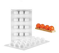 SHEANAON Silicone Mould with Balloon, 15 Cute Small Spherical Cake Moulds, Baking Moulds, Christmas, Party - Cake Mousse, Chocolate, Pralines Mould, Pastry Dessert, Gift Idea
