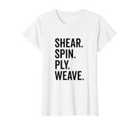 Shear Spin Ply Weave Artistry Enthusiast Value Graphic T-Shirt, Women, White, M