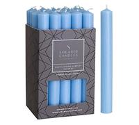 Shearer Candles Blue - Dinner Candles - 8 inch - Unscented Dinner Candles - 8 Hour Burn Time - 20 Pack