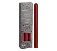 Shearer Candles Burgundy - Dinner Candles - 10 inch - Unscented Dinner Candles - 11 Hour Burn Time - 6 Pack