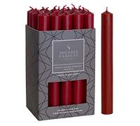 Shearer Candles Burgundy - Dinner Candles - 8 inch - Unscented Dinner Candles - 8 Hour Burn Time - 20 Pack
